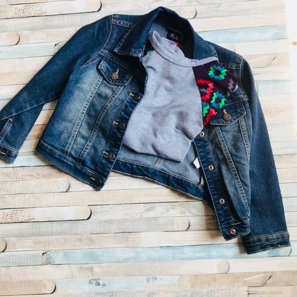 Girls Tee & Jean Jacket Bundle 4/5